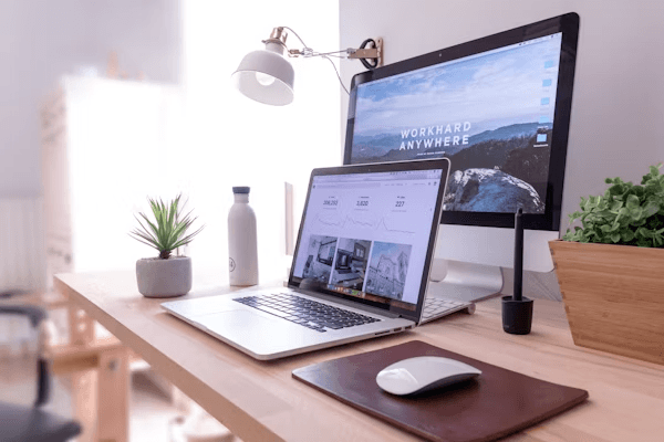 Modern employer workspace with recruitment analytics