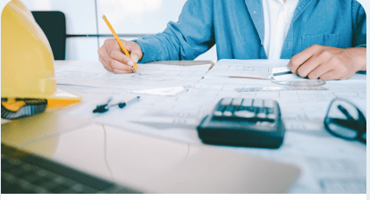 Payroll professional calculating salaries and deductions