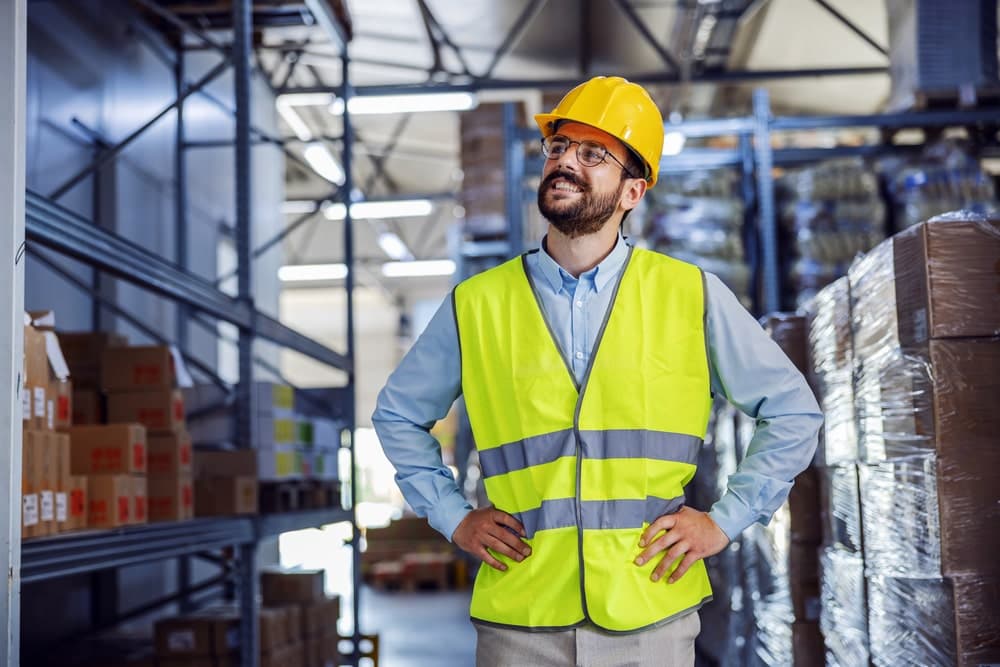 Construction workforce at an infrastructure project