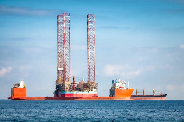 Offshore oil rig requiring skilled project manpower