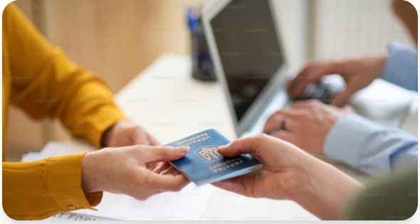 Saudi work visa processing at a travel desk